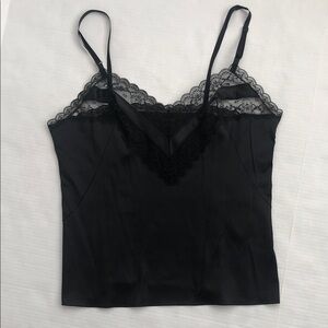 Vanity Fair Vintage Black Lace Cami Size 36